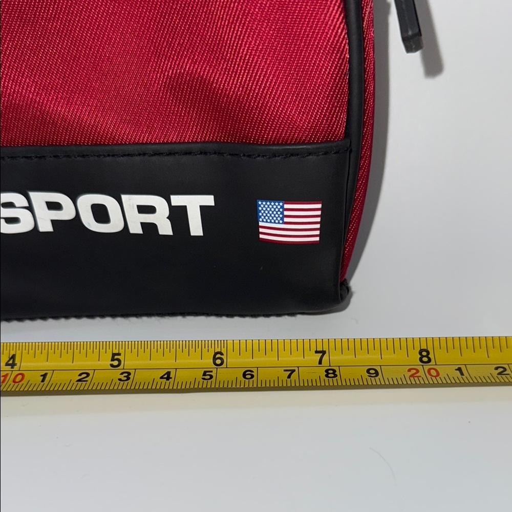 Vintage 1990s Polo by Ralph Lauren Red and Black Toiletry Bag - Picture 4 of 5